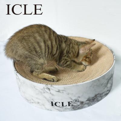 China IC-0028-Cloud Stone-35cm Viable Groove Cat Boarding Bed High Quality Paper Rooms - Wholesale IC-0028-Cloud Stone-35cm Cardboard Cat Scratcher With Box for sale