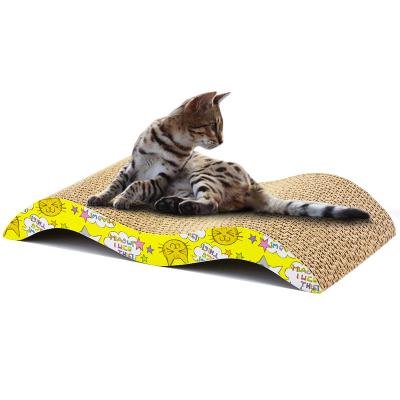 China Sustainable icle Brand-ic-1031-yellow Train Catnip Cat Scratching Scrather Cardboard from Cat Applications Pet Supplies Free for sale