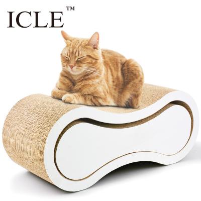 China Final Cat Scratcher Lounge high quality corrugated board from icle Paper-IC-0095-Wooden factory-IC-1014-white manufacture for sale