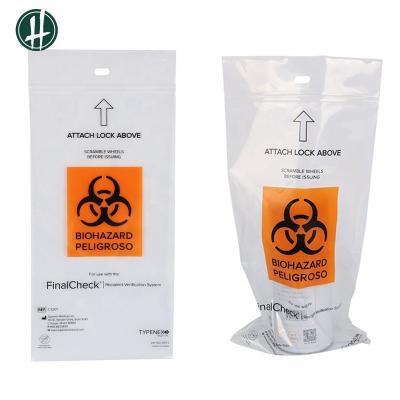 China Disposable Hot Sales Custom Biohazard Specimen Zipper Bag, Custom Biohazard Zipper Lock Bags for sale