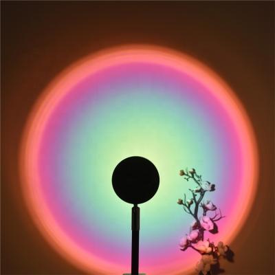 China 2021 Multi-function Rainbow LED Floor Light USB Desktop Decoration LCD RGB Sunset Table Lamp Projector Multi-Color for sale