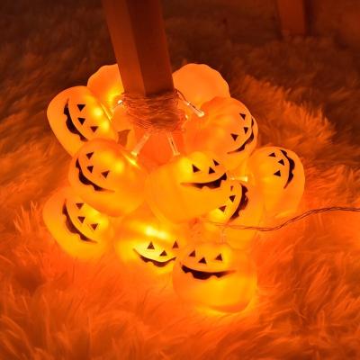 China 16 LED Halloween Pumpkin Party Light Battery Operated Decorative Lamp LED Strip Lights String Lights for sale