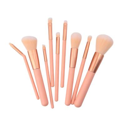 China Angular Blush Colorpink Customizable Cute Makeup Profacional Cosmetic Makeup Brush Set for sale