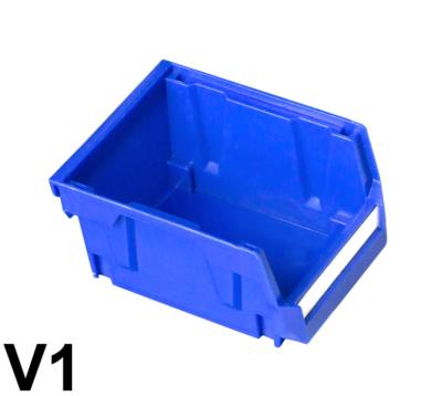 China 60PCS viable V1 PARTS BIN | Wholesale Open Storage Plastic Stackable Barrel For Tool Hardware Screw Bolt Storage for sale