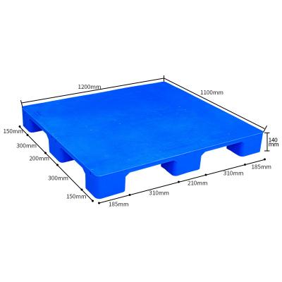 China 1200*1100*140MM Heavy Duty Heavy Duty Industrial Nine Legs Solid Flat Plastic Pallet For Warehouse for sale