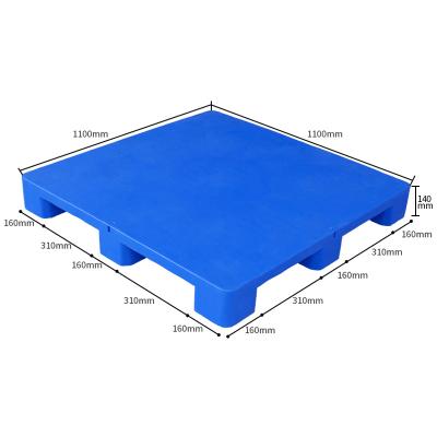 China Cheap Price Solid Platform Solid Recyclable HDPE Plastic Box 1100*1100*140MM Pallet For Sale From China Factory for sale