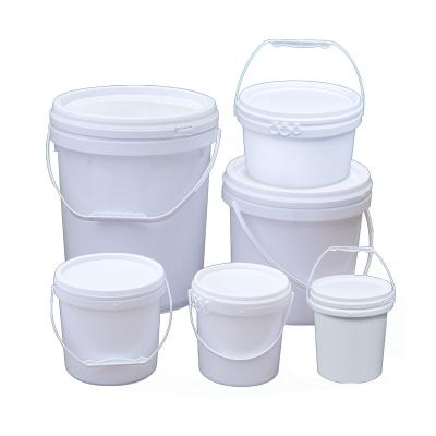 China Paint 1L 3L 5L 10L 15L 20L 25L 5 Gallon 7 Gallon Container Food Grade Thick Seal Paint Bucket Plastic Packaging Buckets With Handle for sale