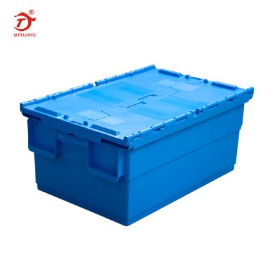 China Packing Box 40L Solid Plastic Nest Container Swap Box With Lid for sale