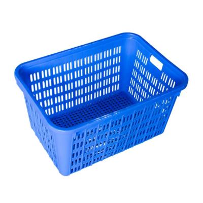 China Sustainable Vegetable Storage Baskets For Store Food Shenzhen Plastic Basket With Handle /green blue /yellow for sale