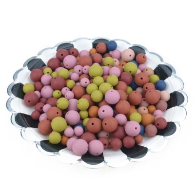 China Baby Chewable Beads Wholesale 9mm, 12mm, 15mm, 19mm Bpa Free Non-Toxic Food Grade Silicone Soft Beads for sale