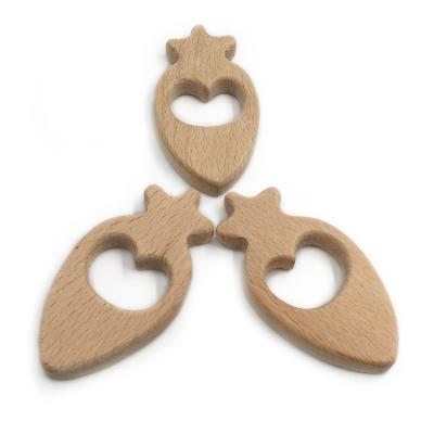 China Eco-Friendly DIY Baby Gym Toys Wooden Necklace Pendant Food Grade Wooden Teether Toys Newborn Wooden Teething Toys for sale