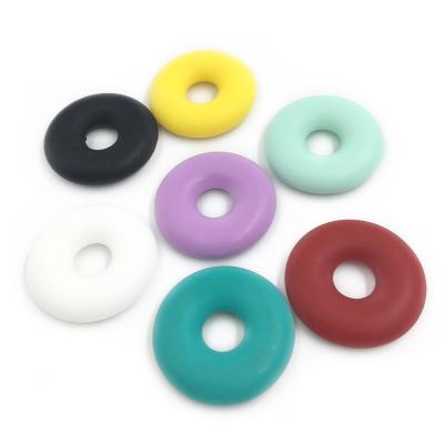 China Funny Baby Chewable Beads Baby Food BPA Free Silicone Beads Teething Donut Teethering Teether for sale