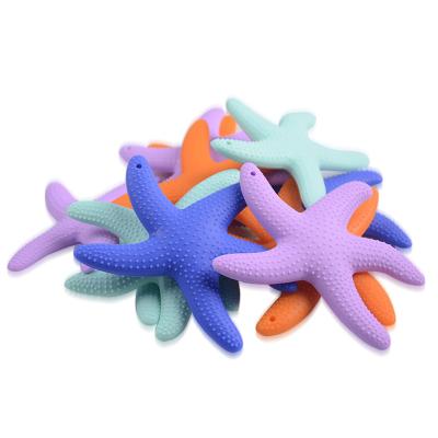 China Chewable Baby Beads Silicone Baby Teether in Starfish Shaped 100% Food Grade Silicone Toddler Toys Baby Molar Teeth for sale