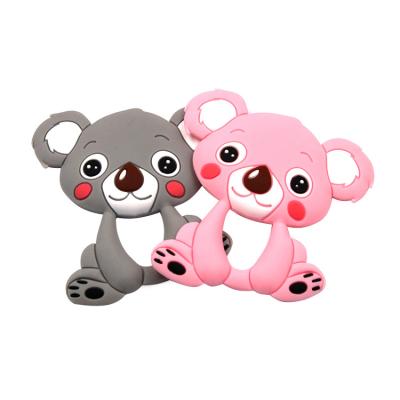 China New Design Chewable Silicone Animal Teether Toy Baby Teething BPA Free Silicone Baby Teether Koala Beads for sale