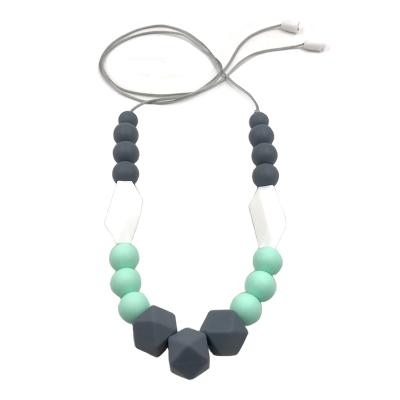 China Toy Baby Teething Necklace Soft bracelet for mum, silicone teething beads, 100% BPA free for sale