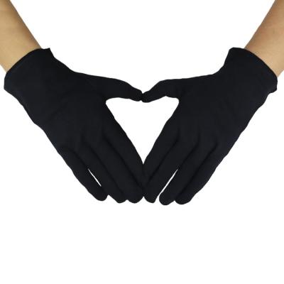 China Custom Made Black Coupling 100 Cotton Fabric Cosmetic Overnight Sleeping Coupling Moisturizing Hand Gloves For Eczema for sale