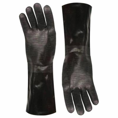 China 14 Inch 932F High Temperature Resistant Waterproof Flame Retardant Heat Oil - Resistant - Smoker Food Right Grill Cooking BBQ Neoprene Liner BBQ Oven Gloves for sale