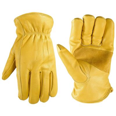 China Driving/Snow Clearing Wood Cutting and Utility Outdoor Work in Winter Extra Large Mens Puncture Durable Abrasion Resistant 100 Gram Thinsulate Whip Fleece Lined Leather Work Gloves winter for sale