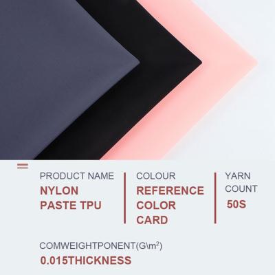 China Soft double faced and tight fitting ripstop nylon fabric tpu coated nylon fabric for sportswear for sale