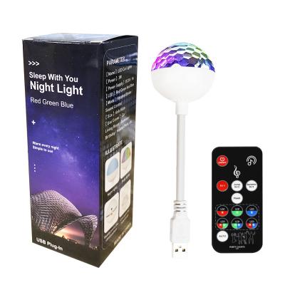 China 2022 GM post-modern rechargeable outdoor car party disco kids flash colorful sound activated small night light for sale