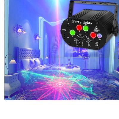 China Mini Lazer Christmas Solar Powered Holiday String Light DJ Voice Activation USB Beam Spotlight Decorate LED Lights Strobe Party Lamp For KTV Bar for sale