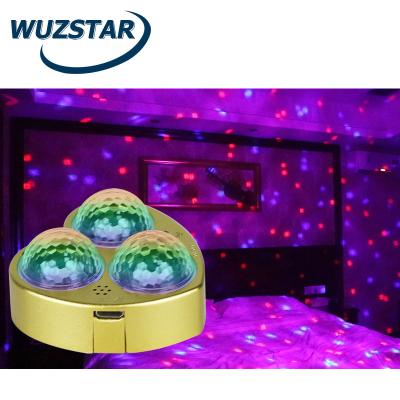 China WUZSTAR Modern LED Night Lights Mini RGB 3W Battery Star Projector Heart Shaped Lamp for Home Decoration Romantic Starry Sky Projector for sale