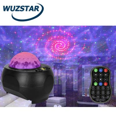 China Modern USB Music Speaker LED Laser Galaxy Sky Projector RGBW Water Wave Star Starry Night Light Projector for Home Decorate Kid's Gift for sale