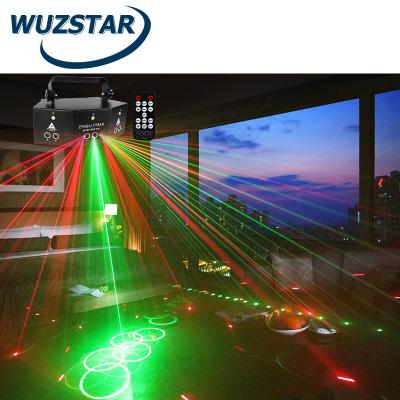 China Laser+Strobe+LED Effect DJ Light WUZSTAR Disco Laser Light 9 Eye RGBW DJ Party Spotlight Beam Lights DMX Voice Control LED Strobe Stage Lighting to sell the club for sale