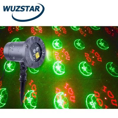 China Garden Creativity Led IP65 10W Voice Control 20 Outdoor Waterproof Light Pattern Red Green Laser Lights For Street Garden Lawn Park for sale