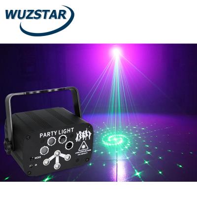 China WUZSTAR party led disco light 120 holes RGB pattern mini 8 holes pattern laser effect light voice control bar decoration party LED light for sale