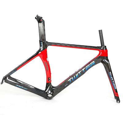 China 700C 700C Twitter Bicycle Frame EPS T800 18K Aero Racing Carbon Road Bike Frame for sale