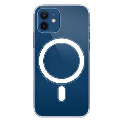 China Shockproof Magnet Wireless Charging Transparent Phone Case For iPhone Samsung Huawei for sale