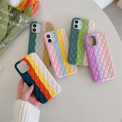 China Custom Made Shockproof Shockproof Phone Case Rainbow Camera Lens Back Cover For iPhone 13 12 11 pro X Max Xs XR for sale