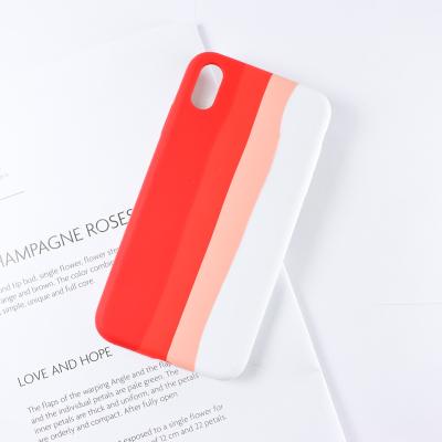 China Shockproof Customize Cover Fashion Gradient Rainbow Silicone Case For iPhone 12 Pro Max Phone Case for sale