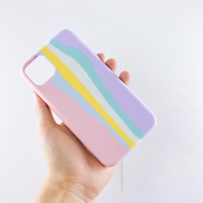 China Soft Rainbow Color Waterproof Shockproof Silicone Cell Phone Cover Cell Phone Mount Filters Phone Case For Iphone 12 13 pro max for sale