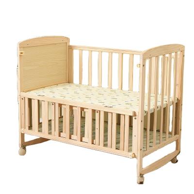 China Modern Multifunctional Baby Cribs Baby Crib Bed With Mosquito Net Can Be Customized Solid Wood Bed for sale