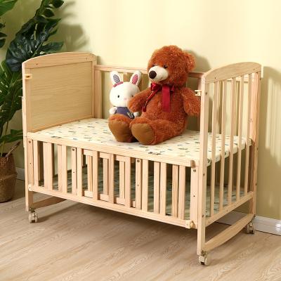 China Modern solid wood multifunctional baby crib cribs baby cribs bed with mosquito net can be customized for sale