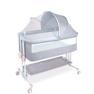 China Modern Folding Multifunctional Baby Hutches Can Be Large Quilted Bed Hutch For Portable Baby Crib Baby Crib for sale