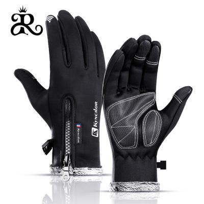 China Waterproof Thermal Glove for Riding Warm Winter Touch Screen Neoprene Gloves for Women and Man Waterproof Thermal Glove for Riding with Zippers for sale