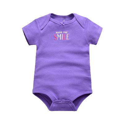 China High Quality 100% Cotton Shortsleeve Baby Romper Import Baby Clothes for sale