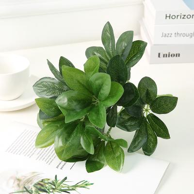 China Artificial Plant Wall Fake Flowers Potted Green Plant Decoration Artificial Plants 9 Main Plant Wall Decoration for sale