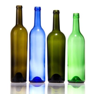 China 750 ml antieke groene Bordeaux fles voor licht gewicht 410 g glas druivenwijn Te koop