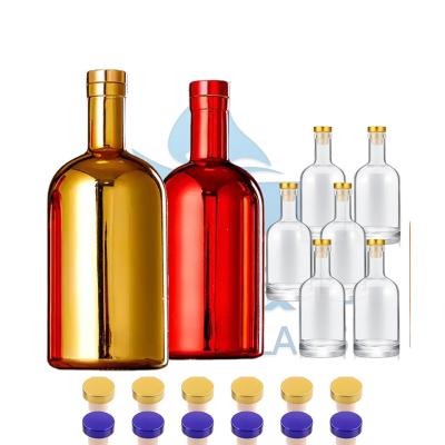 China Champagne Super Flint Glass 700ml 750ml Designer para óleo de oliva garrafa de vidro de brandy à venda