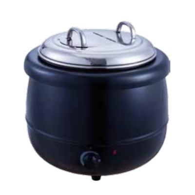 China Keep Up Hot Top Selling Black Stainless Steel Electric Restaurant 13L Heat Supply Soup Warmer For Buffet for sale