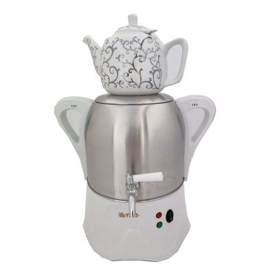 China Keep Hot Best Quality Commercial Electric Samovar 4L Multifunctional White Steel Ceramic Tea Maker for sale