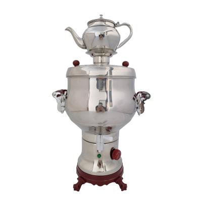 China Keep Warm High Capacity 6L Electric Keep Warm Tea Maker Samovar Stainless Steel Thermostat Samovar With Faucet for sale