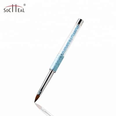 China NAIL Chose High Quality Nail Products Blue Crystal Rod Metal Handle Nail Cut-Out Crystal Filling Pen for sale