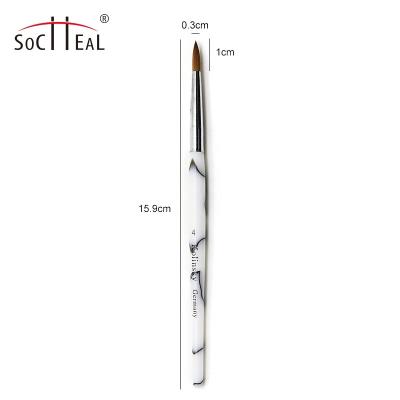 China Durable Hot Sale White Marble Grip Amazon Nail Art Brushes for sale