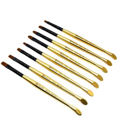 China New Product NAIL Acrylic Handle Nails Art Nail Brush With Custom Logo Nail Round Flat Gel UV Brush for sale