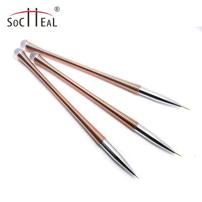 China High Quality Nylon NAIL Gold Coating Nail Art Brush Nail Painting Pen for sale